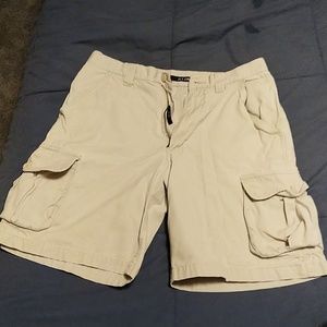 Khaki cargo shorts